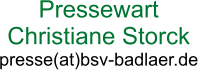 Pressewart Christiane Storck presse(at)bsv-badlaer.de